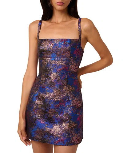 Adrianna By Adrianna Papell Metallic Jacquard Mini Dress In Multi