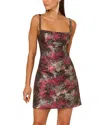 Adrianna By Adrianna Papell Metallic Jacquard Mini Dress In Multi
