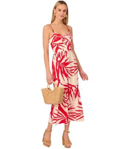 Adrianna By  Papell Printed Sleeveless Midi Dress