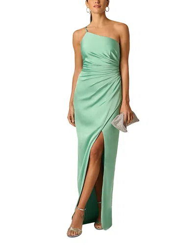 Adrianna By Adrianna Papell Stretch Satin Dress In Green
