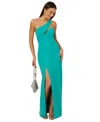 Adrianna By Adrianna Papell Women's Asymmetric Cutout Gown In Summer Jade