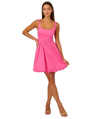 Adrianna By Adrianna Papell Women's Bubble-hem Mini Dress In Fuchsia