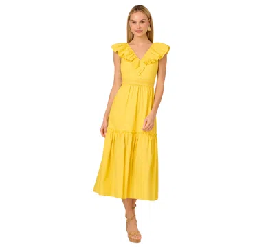 Adrianna By  Papell Women's Ruffle Midi Dress