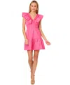 Adrianna By Adrianna Papell Women's Ruffled Cotton Fit & Flare Dress In Pink
