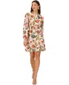 Adrianna By Adrianna Papell Women's Ruffled Floral Fit & Flare Dress In Ivory Multi