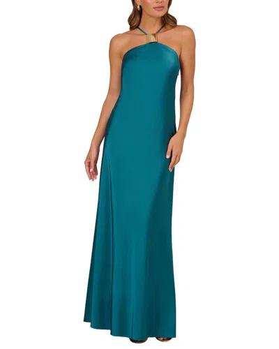 Adrianna Eve Solid Maxi Dress In Green
