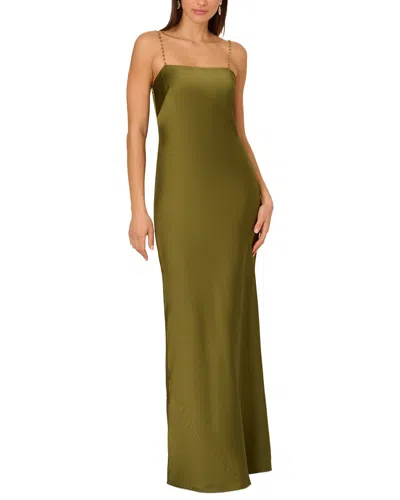 Adrianna Eve Solid Maxi Dress In Green