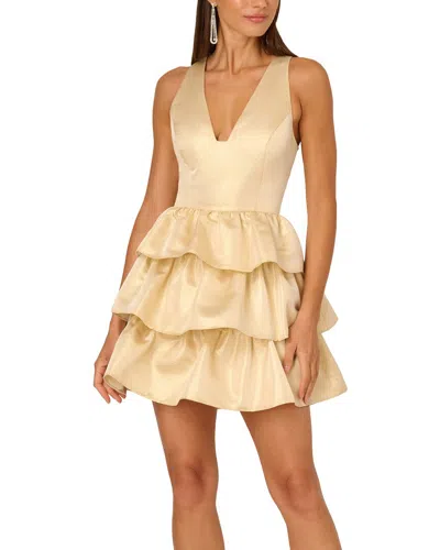 Adrianna Eve Solid Mini Dress In Silver