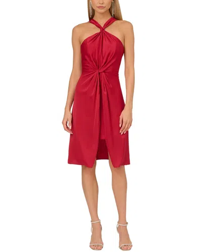 Adrianna Eve Woven Halter A-line Dress In Red