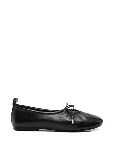 Adrianna Feretti Bow-detail Leather Ballet Flats