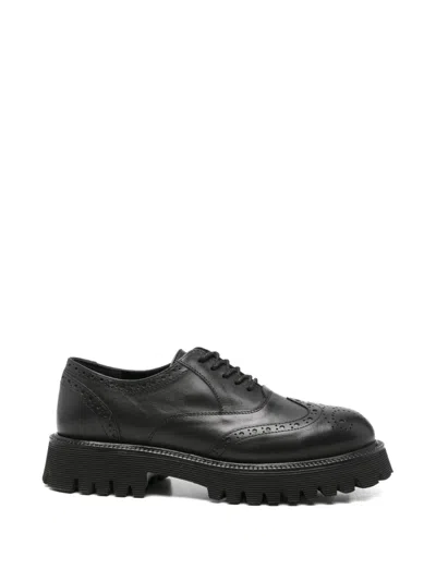 Adrianna Feretti Brogue Tread-sole Oxford Shoes In Black