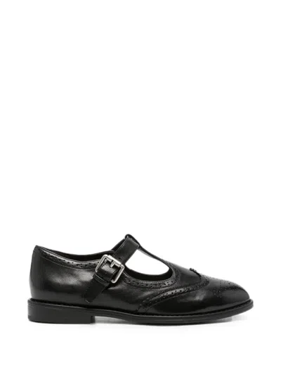 Adrianna Feretti Brogue-detail T-bar Pumps In Animal Print