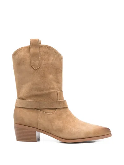 Adrianna Feretti 버클 디테일 부츠 In Brown