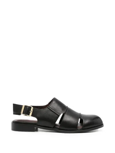 Adrianna Feretti Buckle-fastening Caged Sandals In Black