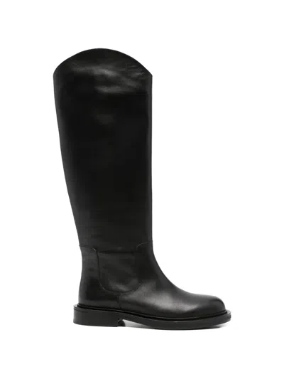 Adrianna Feretti Curved-edge Boots In Black