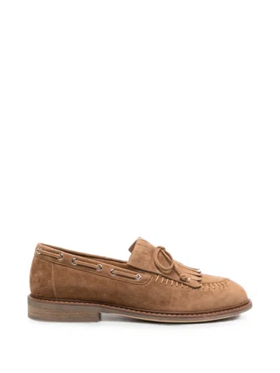 Adrianna Feretti Fringe-detail Tassel Loafers In Brown