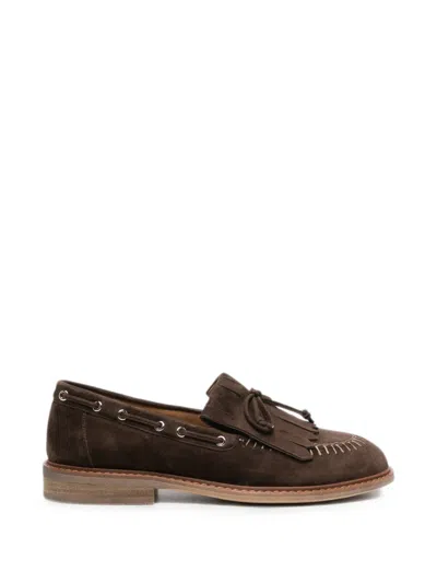 Adrianna Feretti Fringe-detail Tasseled Loafers In Animal Print
