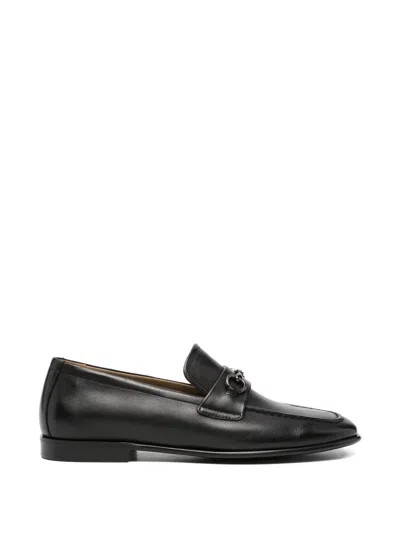 Adrianna Feretti Horsebit-detail Leather Loafers In Black