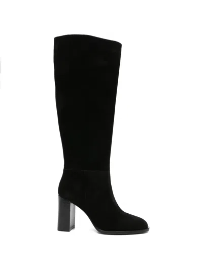 Adrianna Feretti Suede Block-heel Boots In Multi