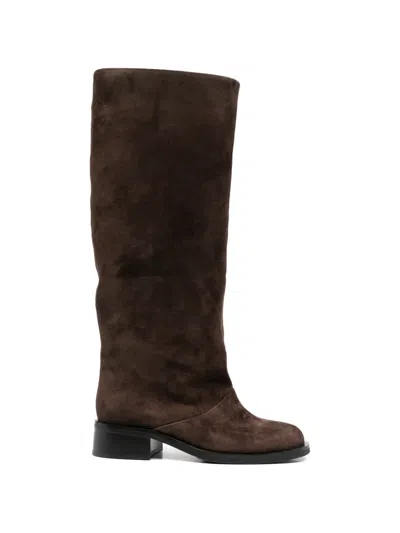 Adrianna Feretti Suede Knee-high Boots In Brown