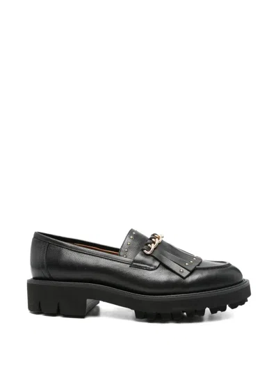 Adrianna Feretti Tassel Chain Loafers In Black