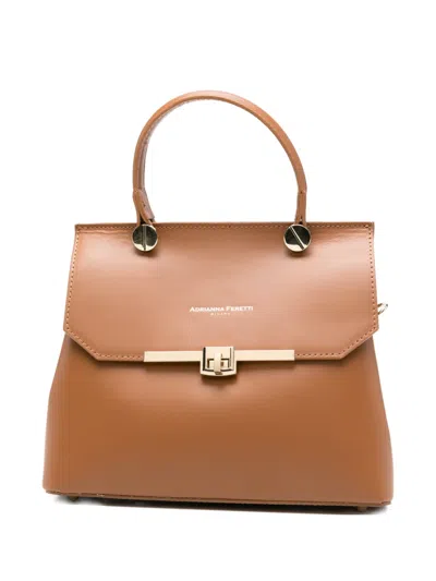 Adrianna Feretti Top Handle Tote Bag In Brown