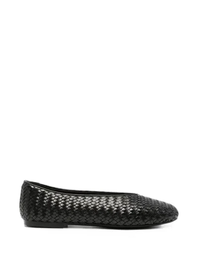 Adrianna Feretti Woven Ballet Flats In Black