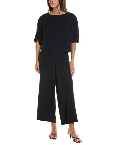 Adrianna Papell 2pc Airflow Kimono Sleeve Blouse & Pant Set In Black