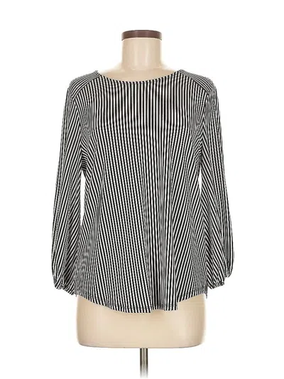 Pre-owned Adrianna Papell 3/4 Sleeve Blouse In Black