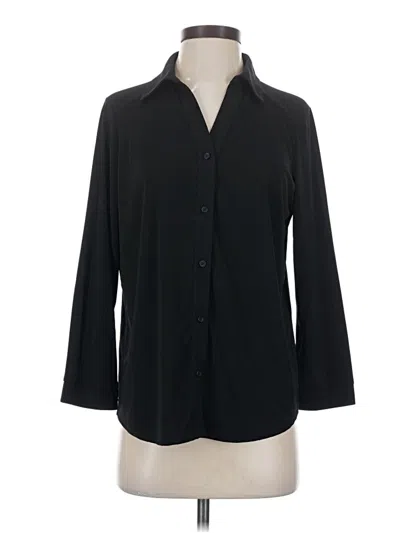 Pre-owned Adrianna Papell 3/4 Sleeve Blouse In Black