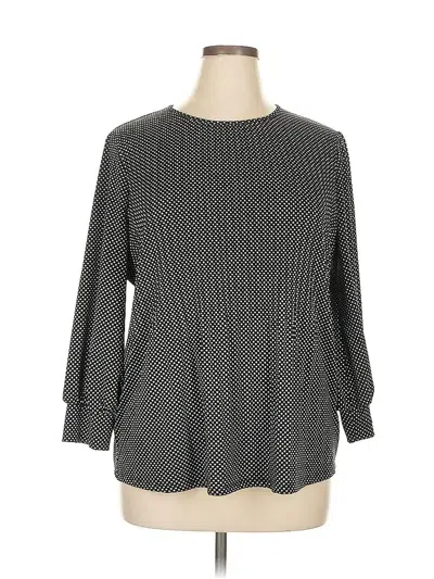 Pre-owned Adrianna Papell 3/4 Sleeve Blouse In Gray