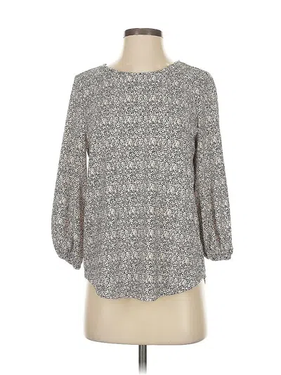 Pre-owned Adrianna Papell 3/4 Sleeve Blouse In Gray