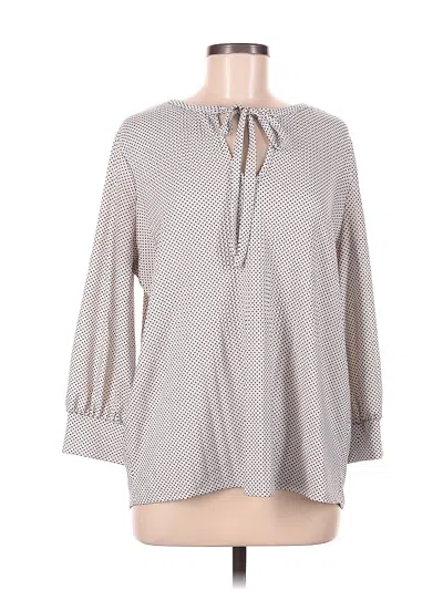 Pre-owned Adrianna Papell 3/4 Sleeve Blouse In Gray