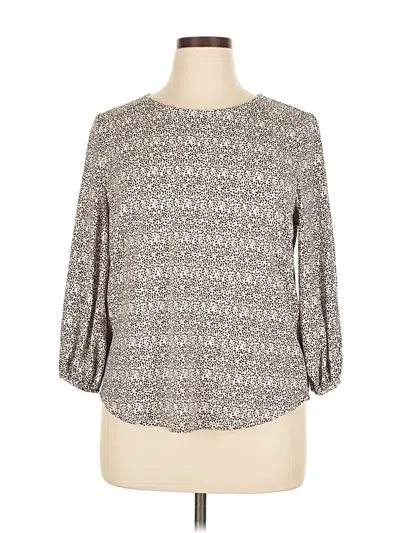 Pre-owned Adrianna Papell 3/4 Sleeve Blouse In Gray