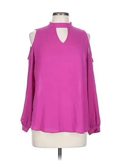 Pre-owned Adrianna Papell 3/4 Sleeve Blouse In Purple