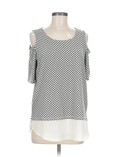 Pre-owned Adrianna Papell 3/4 Sleeve Blouse In Silver