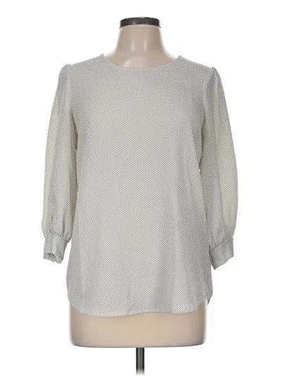 Pre-owned Adrianna Papell 3/4 Sleeve Blouse In Silver