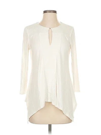 Pre-owned Adrianna Papell 3/4 Sleeve Blouse In White