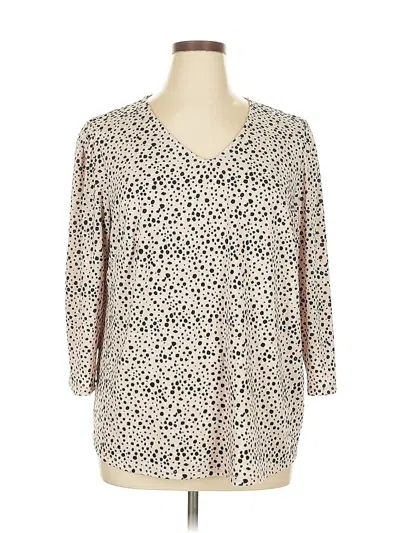 Pre-owned Adrianna Papell 3/4 Sleeve Blouse In White