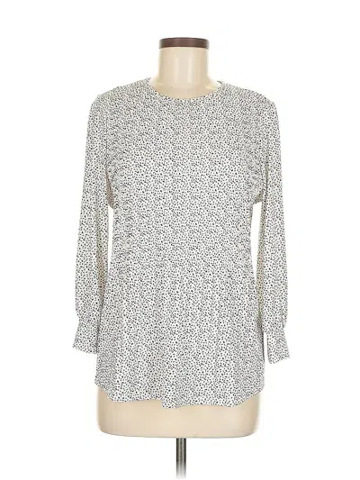 Pre-owned Adrianna Papell 3/4 Sleeve Blouse In White