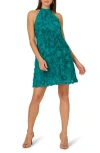 Adrianna Papell 3d Flower Halter Neck Cocktail Dress