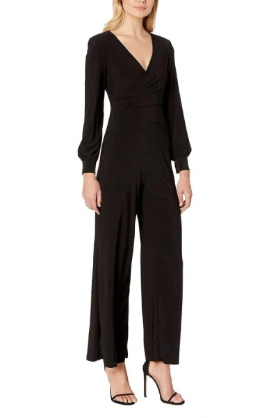 Adrianna Papell Ap1d102822 Long Sleeve Formal Jumpsuit In Black