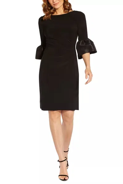 Adrianna Papell Ap1d104729 W Short Fitted Plus Size Cocktail Dress In Black