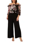 Adrianna Papell Ap1d105037 W Long Plus Size Formal Jumpsuit In Multi