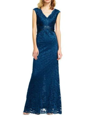 Adrianna Papell Ap1e200833 Sapphire Long Formal Dress Evening Gown In Multi