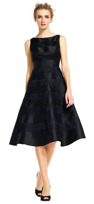 Adrianna Papell Ap1e200847 Black Sleeveless Short Cocktail Party Dress