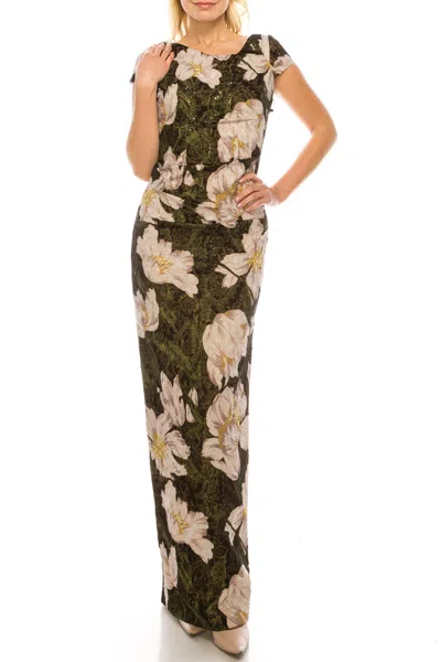 Adrianna Papell Ap1e203398 Long Formal Mother Of The Bride Gown In Multi