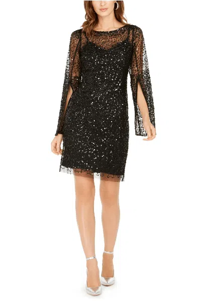 Adrianna Papell Ap1e207069 Short Cocktail Dress In Black