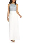 Adrianna Papell Ap1e208420 Formal Skirt With Slit In White
