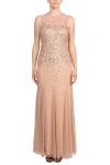 Adrianna Papell Ap1e209164 Beaded Long Formal Sequin Evening Dress In Multi
